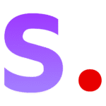 S logo with red dot center — Aipick Zone